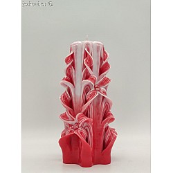 Ručně vyřezávaná svíčka 17 cm