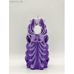 Ručně vyřezávaná svíčka 17 cm