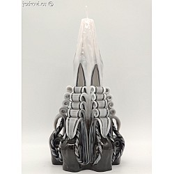 Ručně vyřezávaná svíčka 18 cm