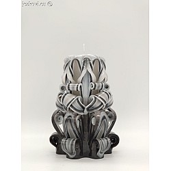 Ručně vyřezávaná svíčka 13 cm