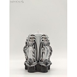 Ručně vyřezávaná svíčka 10 cm