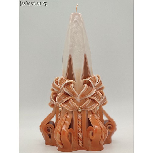 Ručně vyřezávaná svíčka 18 cm