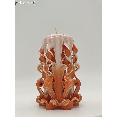 Ručně vyřezávaná svíčka 13 cm