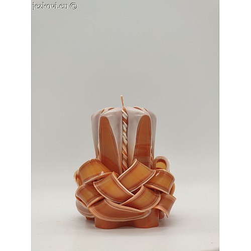 Ručně vyřezávaná svíčka 10 cm