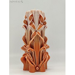 Ručně vyřezávaná svíčka 17 cm