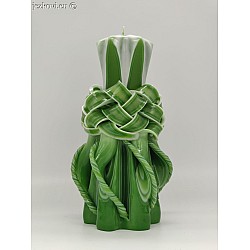 Ručně vyřezávaná svíčka 17 cm