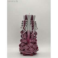 Ručně vyřezávaná svíčka 17 cm Ručně vyřezávaná svíčka 17 cm