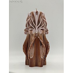 Ručně vyřezávaná svíčka 17 cm