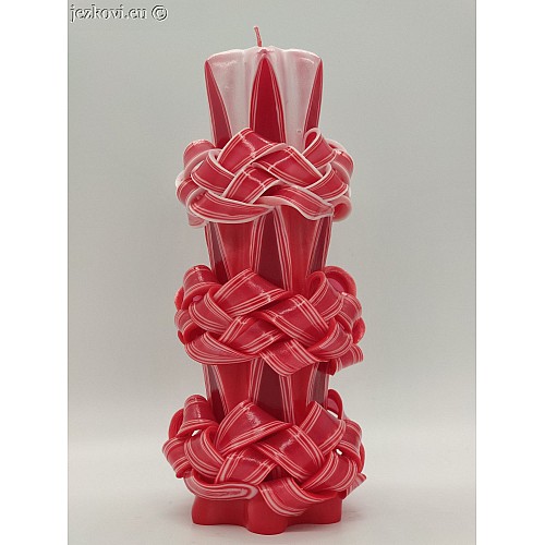 Ručně vyřezávaná svíčka 20 cm