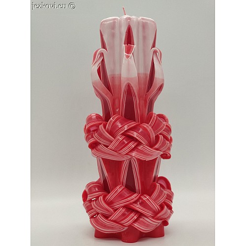 Ručně vyřezávaná svíčka 20 cm