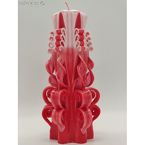 Ručně vyřezávaná svíčka 20 cm