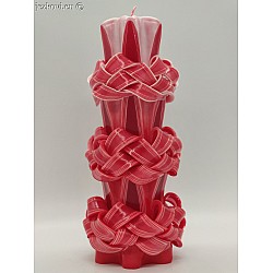 Ručně vyřezávaná svíčka 20 cm