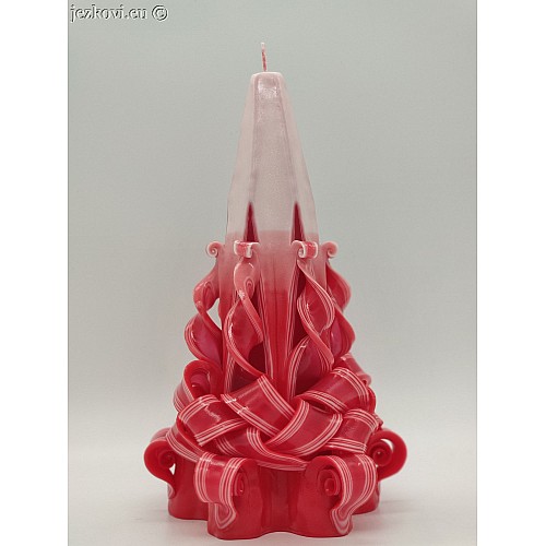 Ručně vyřezávaná svíčka 18 cm