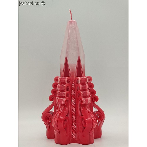 Ručně vyřezávaná svíčka 18 cm