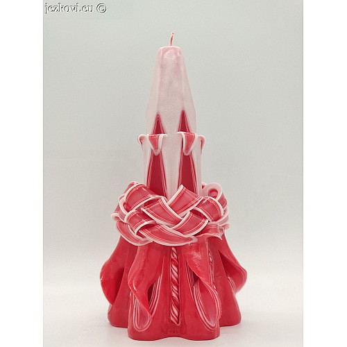 Ručně vyřezávaná svíčka 18 cm