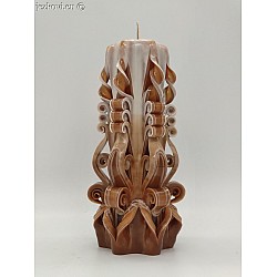 Ručně vyřezávaná svíčka 17 cm