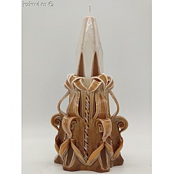 Ručně vyřezávaná svíčka 18 cm