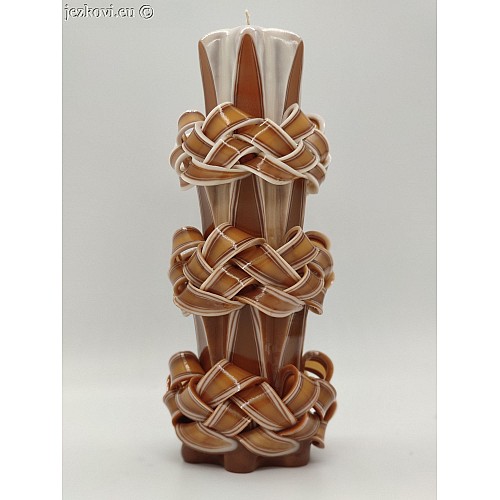 Ručně vyřezávaná svíčka 20 cm
