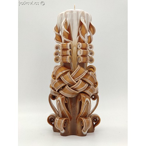 Ručně vyřezávaná svíčka 20 cm