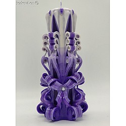 Ručně vyřezávaná svíčka 20 cm