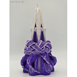 Ručně vyřezávaná svíčka 18 cm