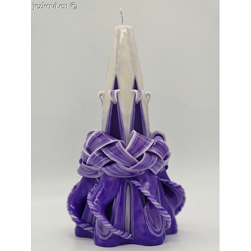 Ručně vyřezávaná svíčka 18 cm