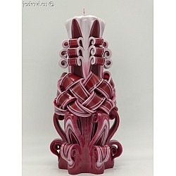 Ručně vyřezávaná svíčka 20 cm