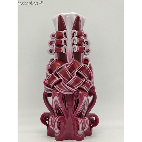 Ručně vyřezávaná svíčka 20 cm