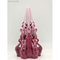 Ručně vyřezávaná svíčka 18 cm