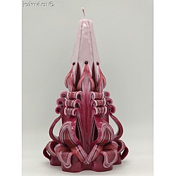 Ručně vyřezávaná svíčka 18 cm