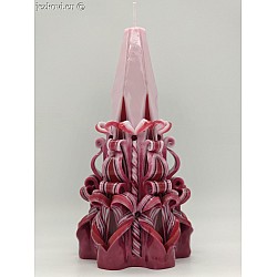 Ručně vyřezávaná svíčka 18 cm