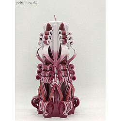 Ručně vyřezávaná svíčka 17 cm Ručně vyřezávaná svíčka 17 cm