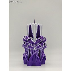 Ručně vyřezávaná svíčka 13 cm