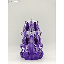 Ručně vyřezávaná svíčka 13 cm