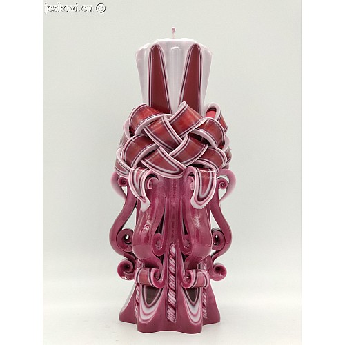 Ručně vyřezávaná svíčka 20 cm