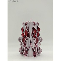 Ručně vyřezávaná svíčka 13 cm