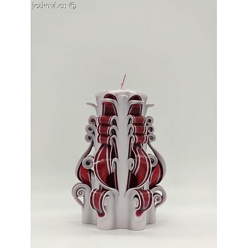 Ručně vyřezávaná svíčka 13 cm