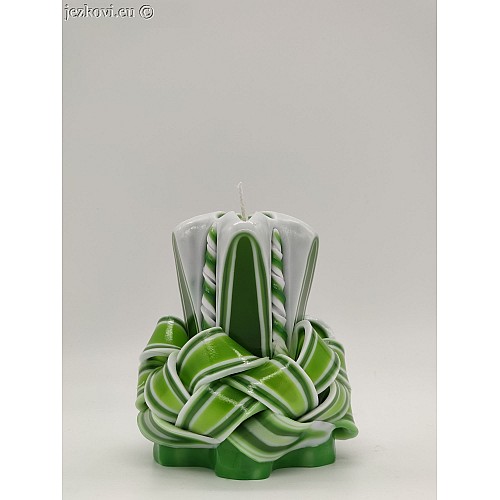 Ručně vyřezávaná svíčka 10 cm