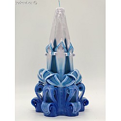 Ručně vyřezávaná svíčka 18 cm