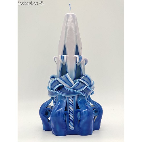 Ručně vyřezávaná svíčka 18 cm