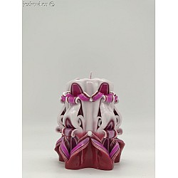 Ručně vyřezávaná svíčka 10 cm