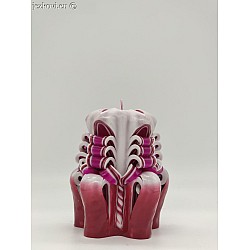 Ručně vyřezávaná svíčka 10 cm