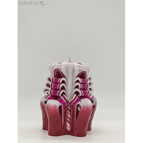 Ručně vyřezávaná svíčka 10 cm