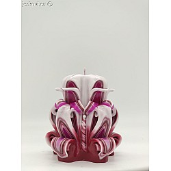 Ručně vyřezávaná svíčka 10 cm