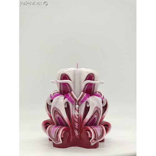 Ručně vyřezávaná svíčka 10 cm