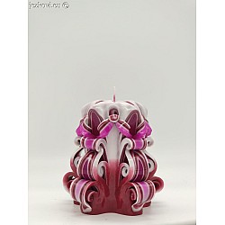 Ručně vyřezávaná svíčka 10 cm