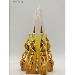 Ručně vyřezávaná svíčka 18 cm