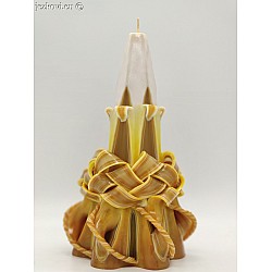 Ručně vyřezávaná svíčka 18 cm