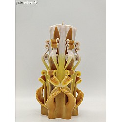 Ručně vyřezávaná svíčka 17 cm