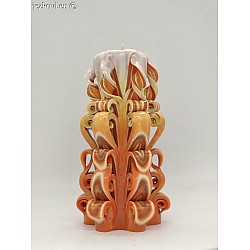 Ručně vyřezávaná svíčka 17 cm